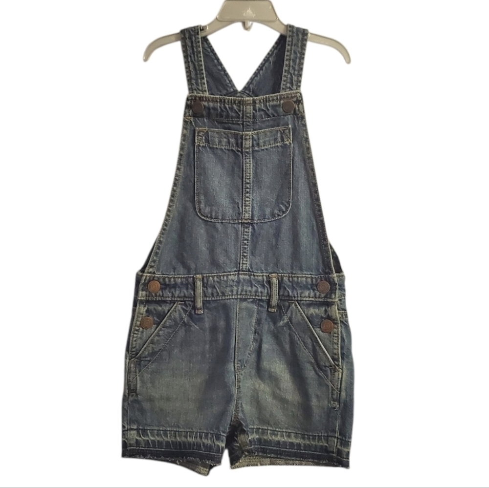 GAP Kids Girl's Denim Shortalls Overall Shorts Summer S 6-7